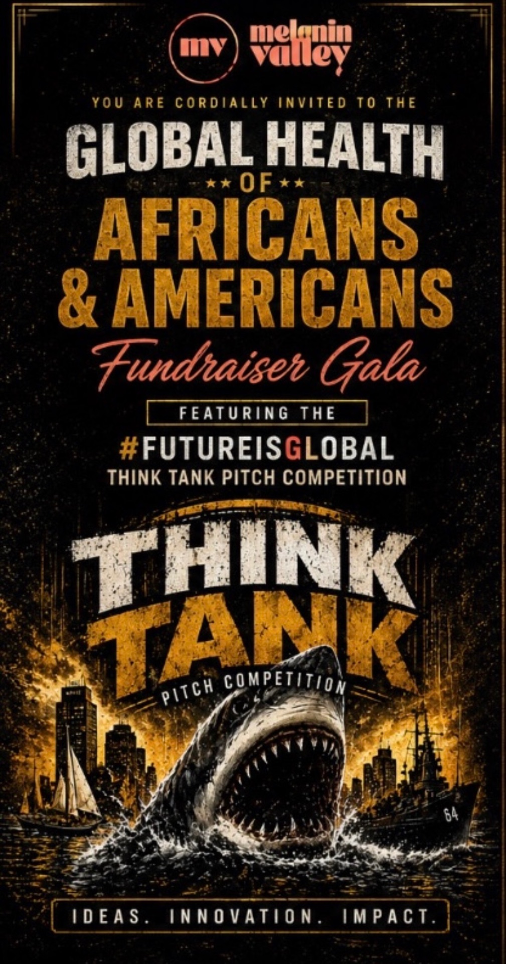 Global Health of Africans & Americans Fundraiser Gala flyer